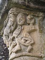 Saint-Julien-du-serre, Eglise, Chevet, Chapiteau, Homme